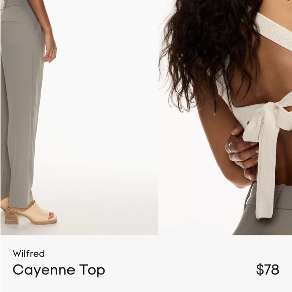 Wilfred Cayenne tie back knitted crop tank - Size Small - Picture 4 of 4